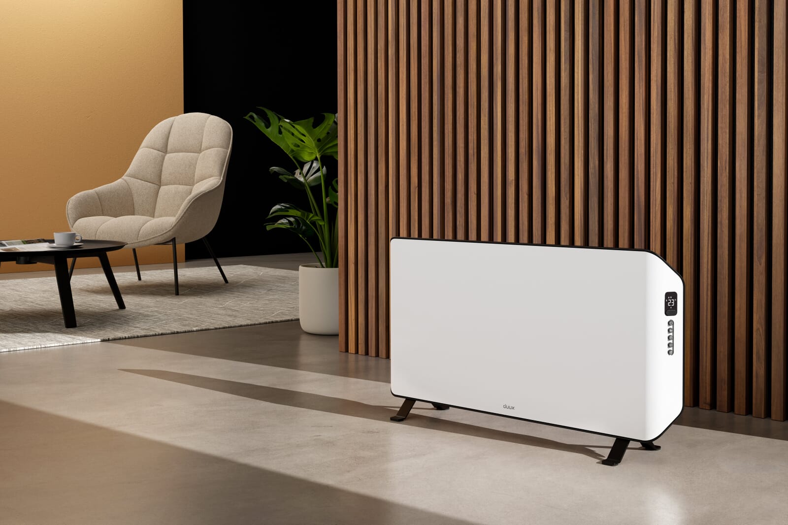 Duux Edge 2000 Smart Convection Heater in white.