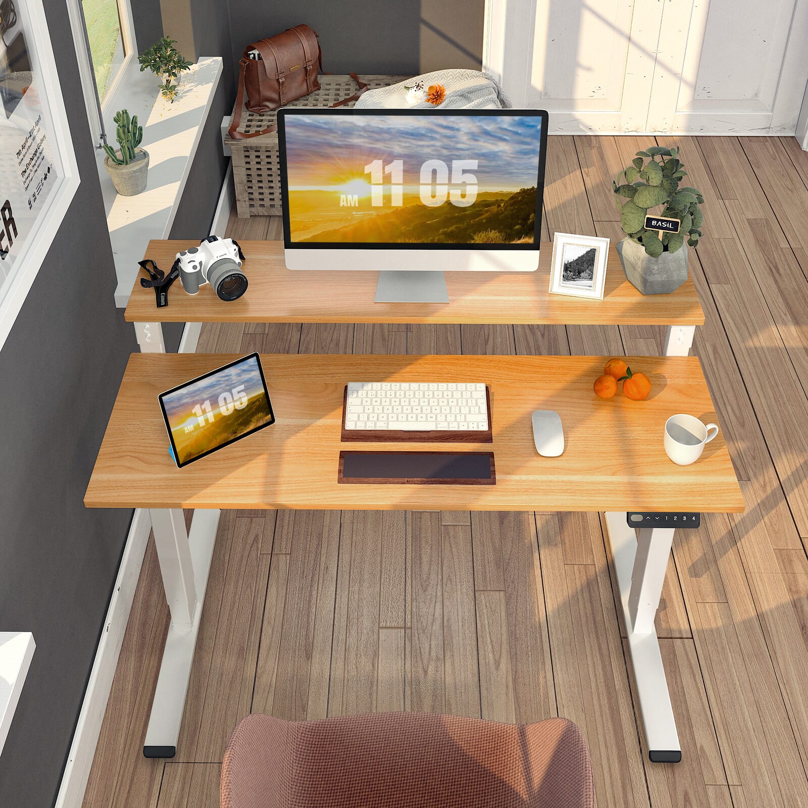 2 tier electric standing sales desk